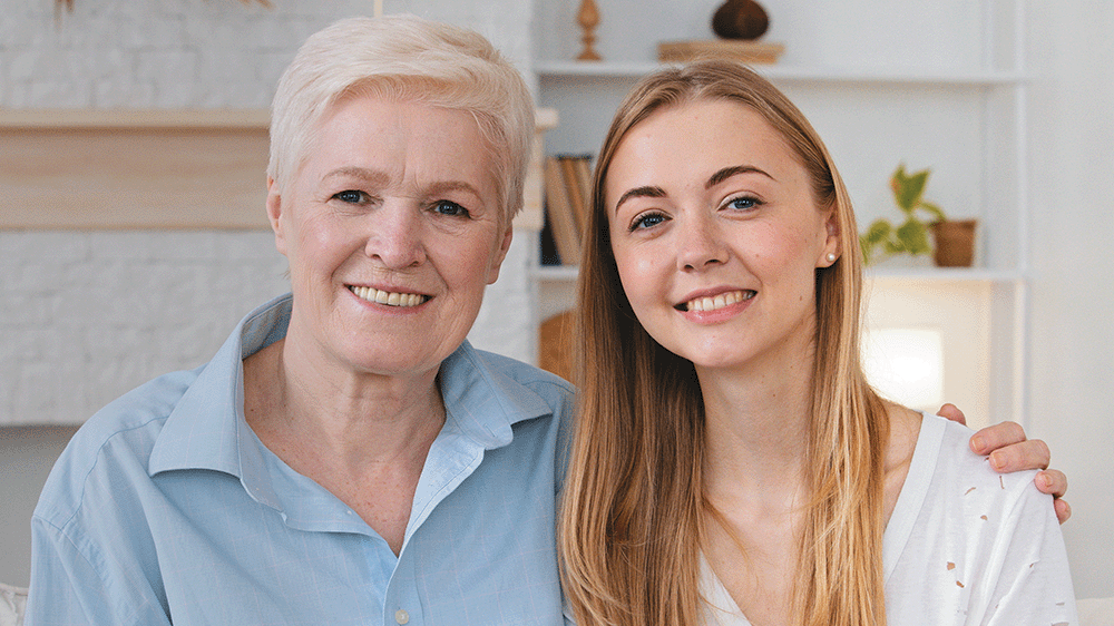 Granddaughter and grandmother for Diagnostic Imaging for Women Women's Health Campaign